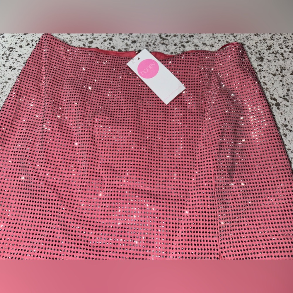 Studded Rhinestone Mini Skirt - Picture 10 of 10